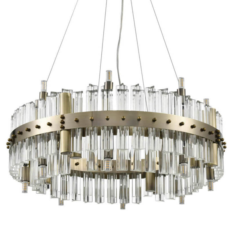 Люстра Saturno Not Baroncelli Bronze Chandelier  Бронза Прозрачный (Transparent) в Санкт-петербурге | Loft Concept 