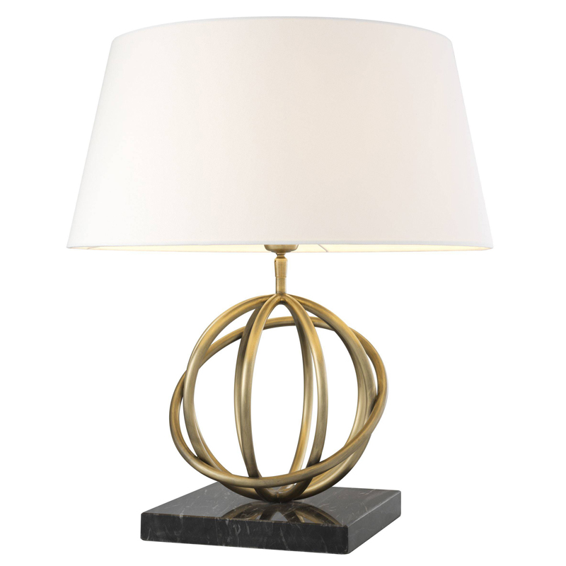 Настольная лампа Eichholtz Table Lamp Edition Белый Черный Латунь Античная полированная в Санкт-петербурге | Loft Concept 