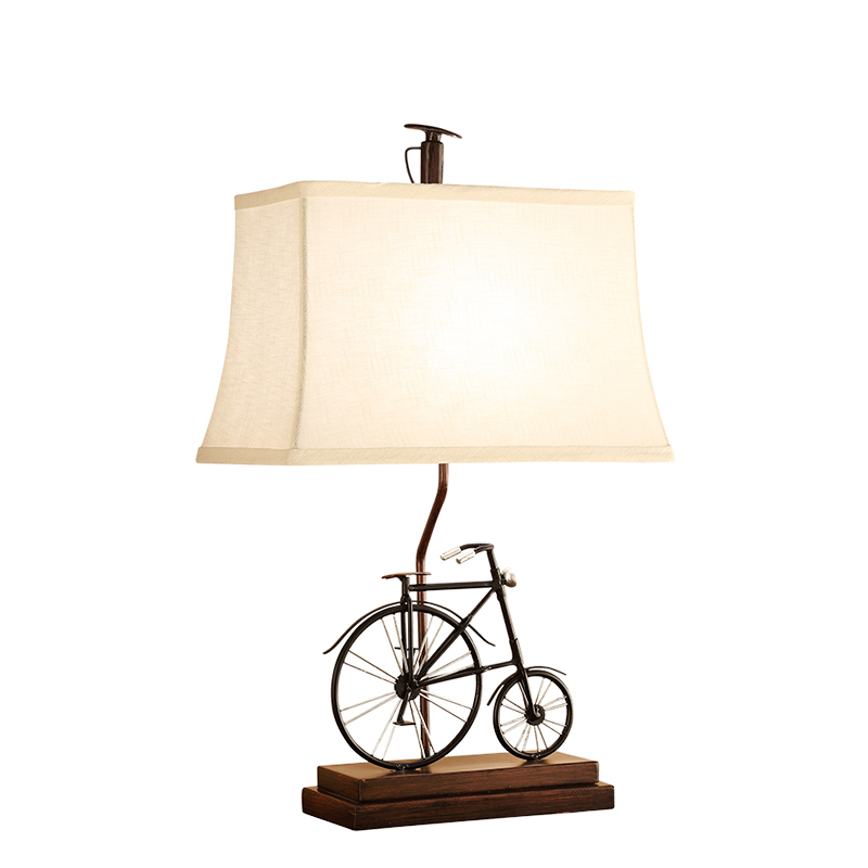 Настольная лампа Bike Table Lamp Черный Белый Коричневый в Санкт-петербурге | Loft Concept 