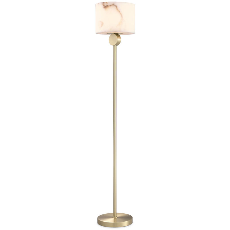 Торшер Eichholtz Floor Lamp Etruscan Brass Латунь Белый в Санкт-петербурге | Loft Concept 