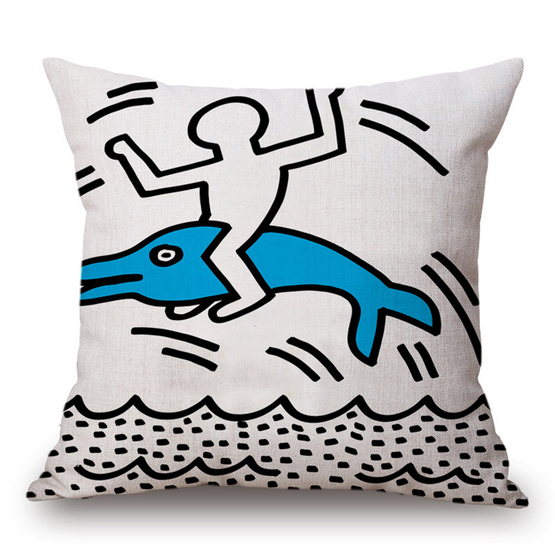 Подушка Keith Haring 13 Мульти в Санкт-петербурге | Loft Concept 