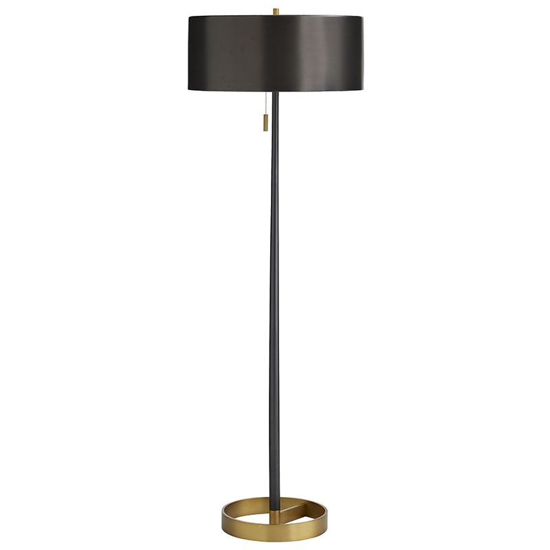 Торшер Arteriors VIOLETTA FLOOR LAMP Black Латунь Черный в Санкт-петербурге | Loft Concept 