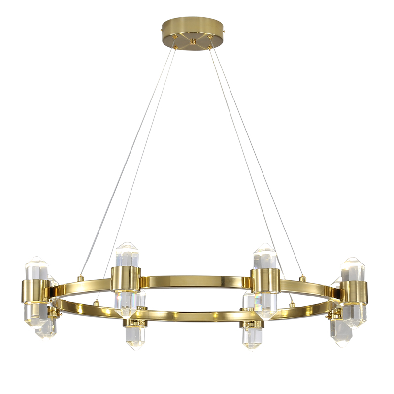 Люстра Crystal Ring Chandelier Brass Латунь Прозрачный в Санкт-петербурге | Loft Concept 