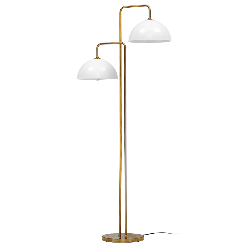 Торшер Haworth Floor Lamp Золотой Белый в Санкт-петербурге | Loft Concept 