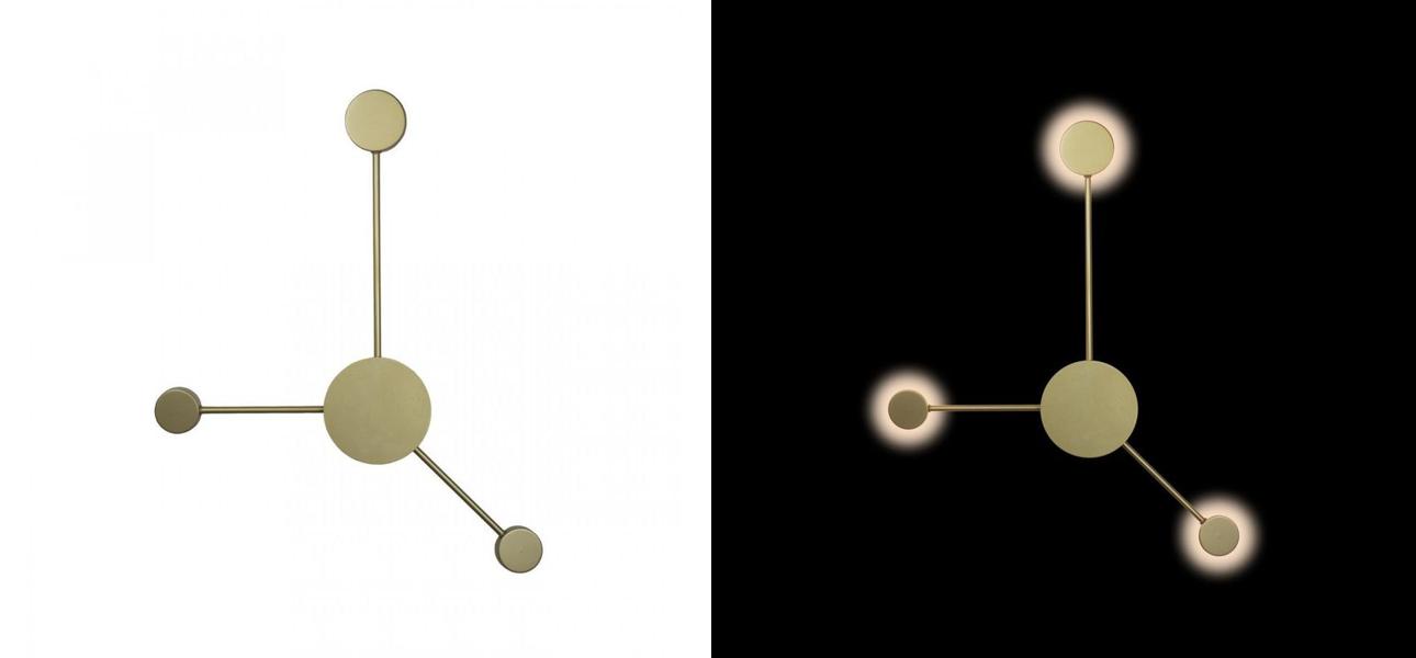 Бра Лофт Vibia Pin Wall Light 3 плафона Золотой матовый цвет - фото №1