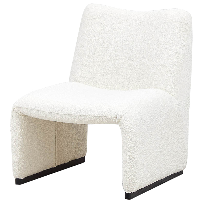 Кресло белое Cress White Boucle Collection Armchair Белый в Санкт-петербурге | Loft Concept 