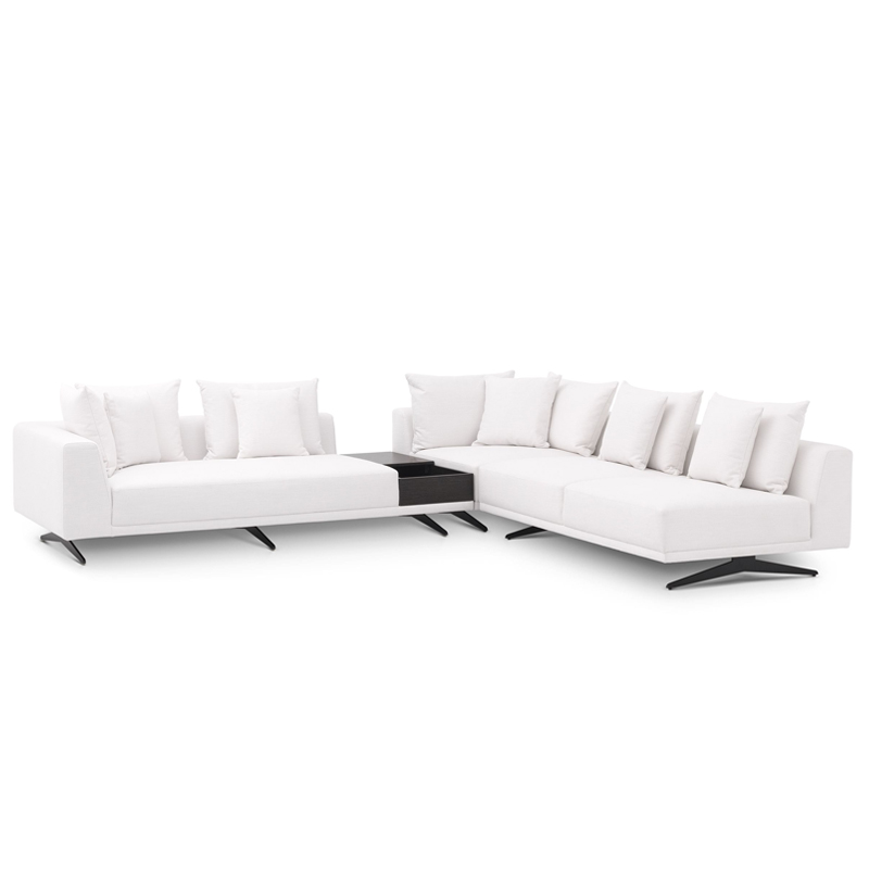 Диван Eichholtz Sofa Endless White Белый Темная бронза в Санкт-петербурге | Loft Concept 