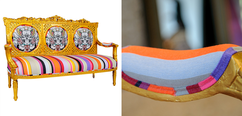 Диван Fusion Jacquard антикварный - фото №4