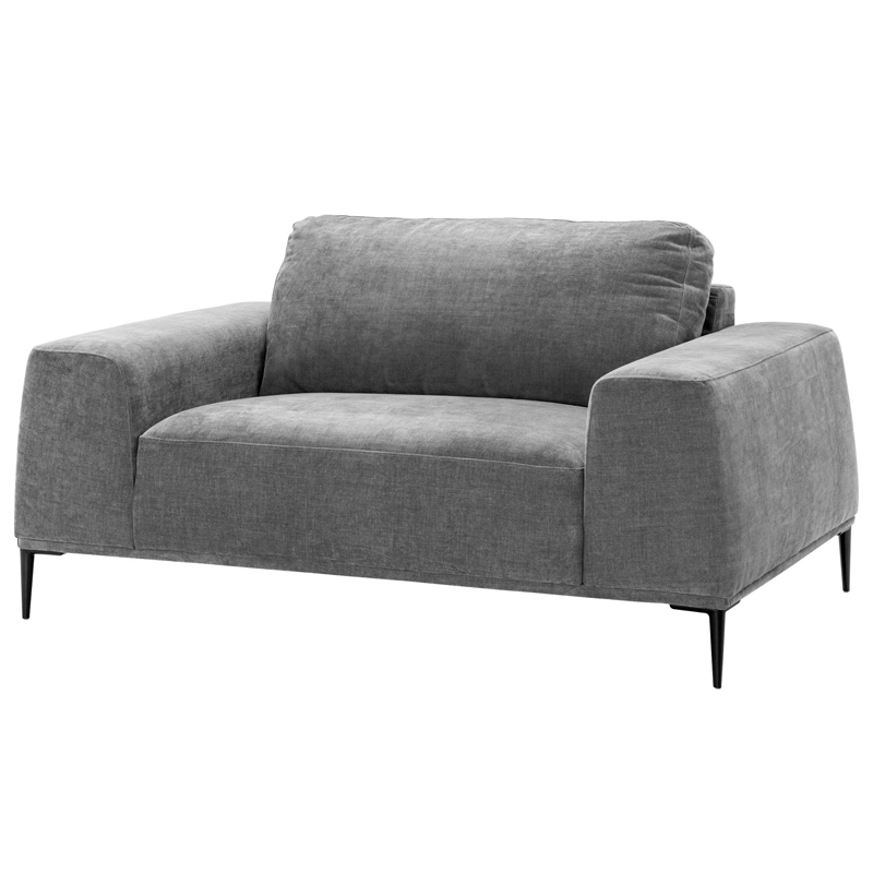 Кресло Eichholtz Loveseat Montado grey Серый Черный в Санкт-петербурге | Loft Concept 