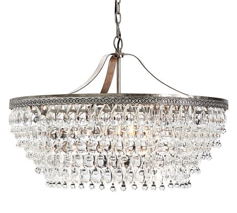 Люстра Clarissa Glass Drop Petite Round Chandelier Темная бронза винтаж в Санкт-петербурге | Loft Concept 