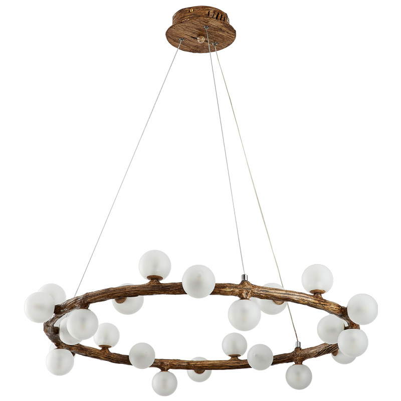 Люстра Circular Branch Chandelier Коричневый Белый в Санкт-петербурге | Loft Concept 