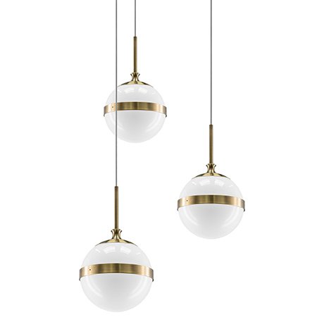 Подвесной светильник Peggy Single Pendant Light 3 Gold Белый Бронза в Санкт-петербурге | Loft Concept 