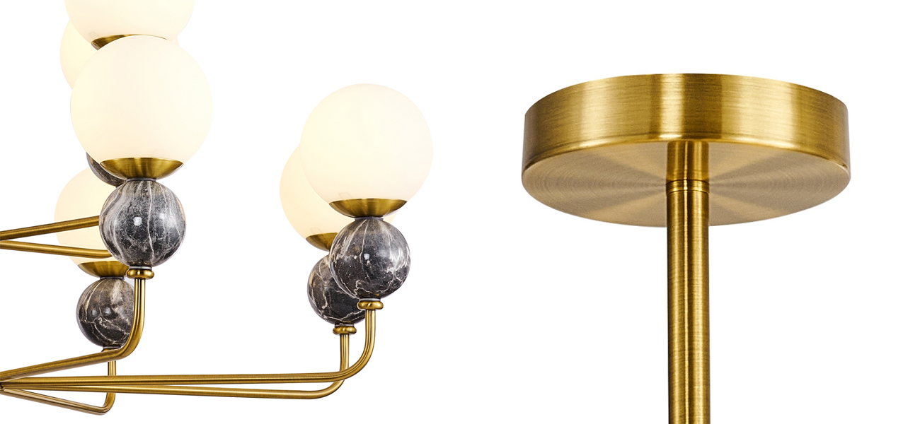 Двухъярусная Люстра Black Marble Decor - фото