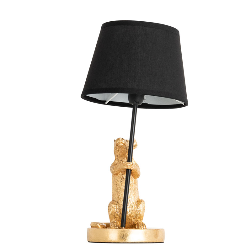 Настольная лампа Gold Mouse holding a black lamp Золотой Черный в Санкт-петербурге | Loft Concept 