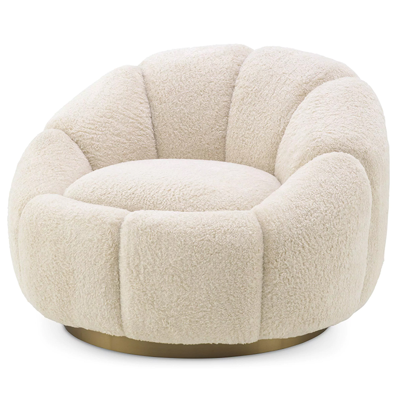 Кресло Eichholtz Swivel Chair Inger Brisbane Cream Кремовый в Санкт-петербурге | Loft Concept 