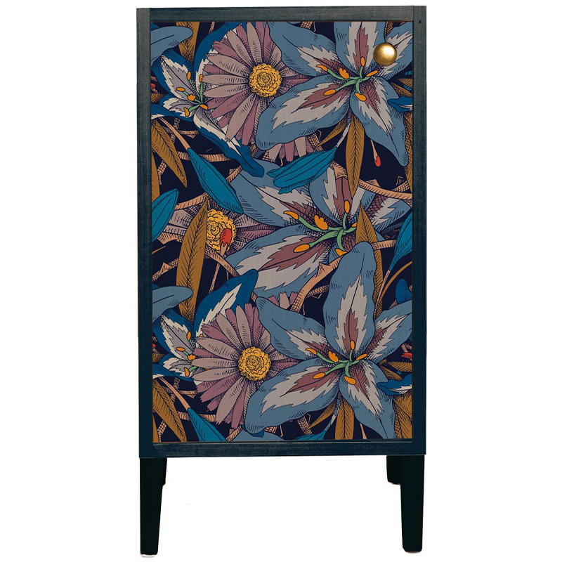     Blue Floral Print Cabinet    - | Loft Concept 
