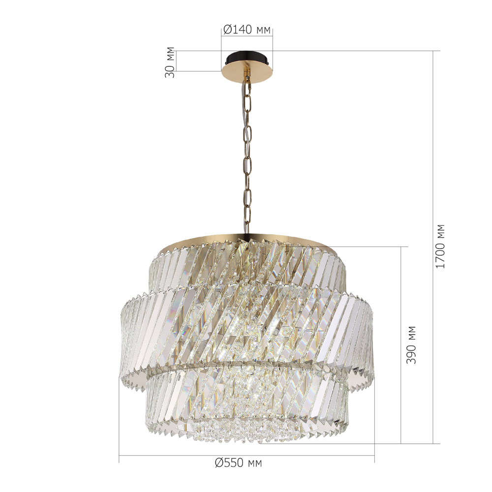 Люстра круглая в классическом обрамлении Light Connoisseurs Beauty в Санкт-петербурге