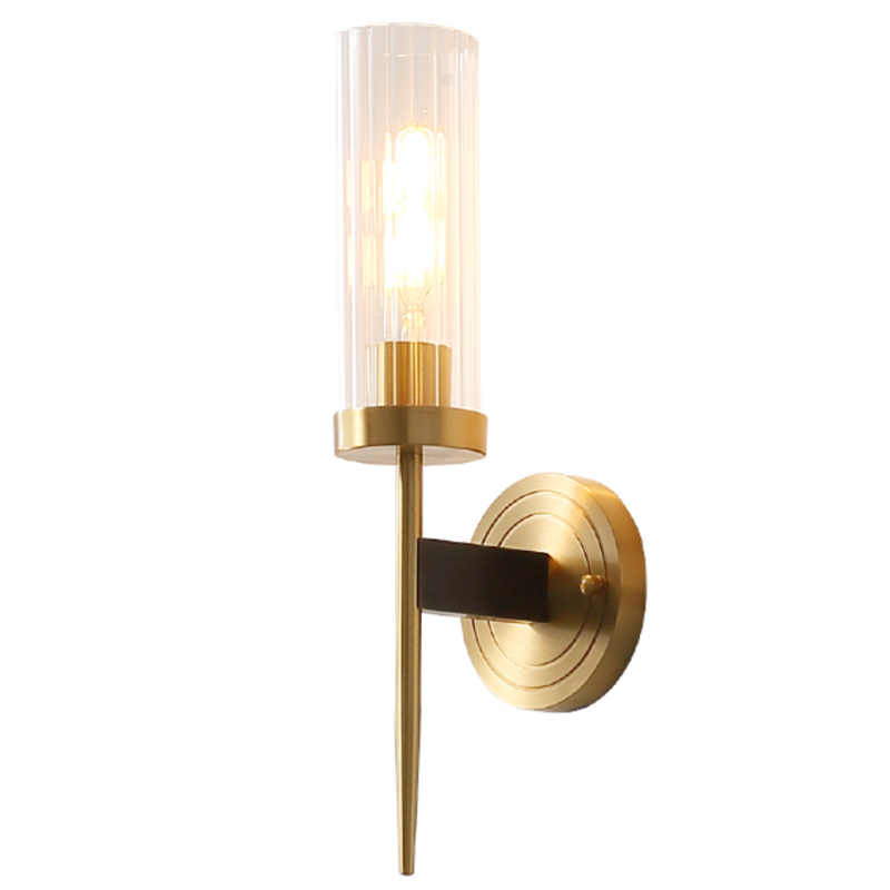 Бра European Modern Living Room Wall Lamp ALOUETTE SCONCE Латунь Прозрачное Стекло в Санкт-петербурге | Loft Concept 