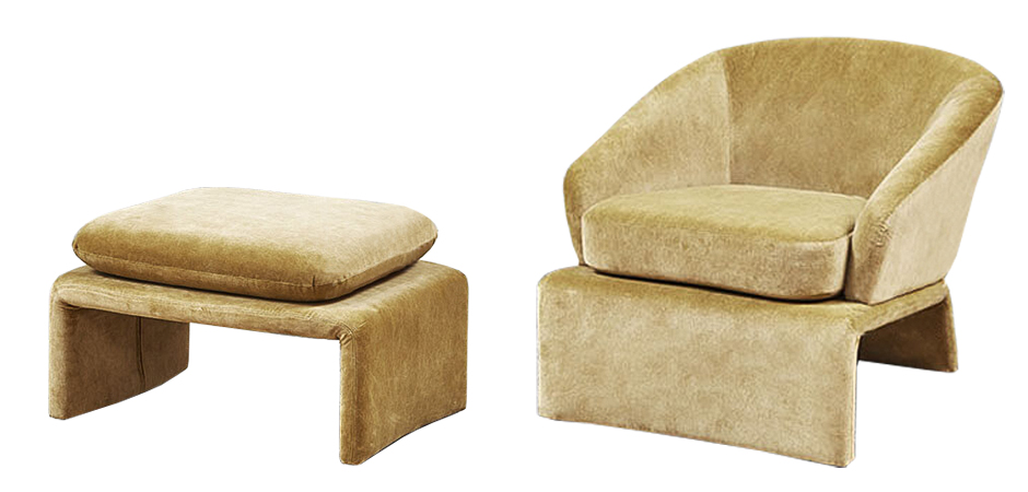 Кресло и пуф Connor Armchair - фото №3
