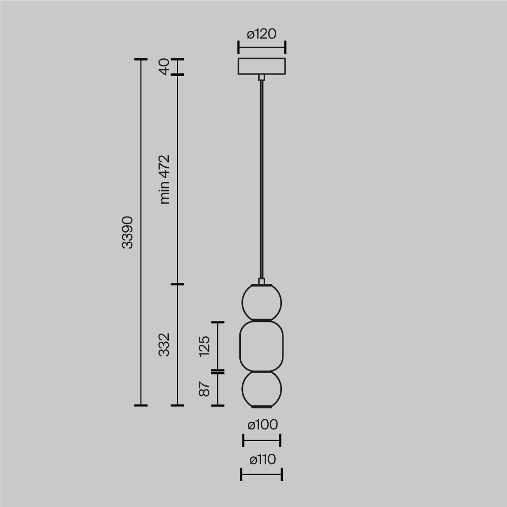 Подвесной светильник Trio outline в Санкт-петербурге