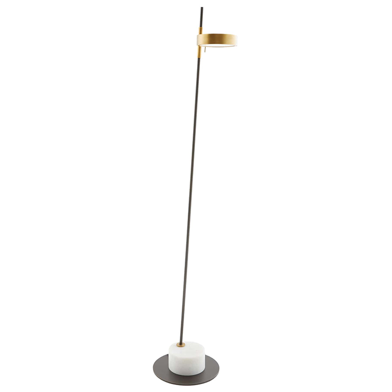 Торшер Arteriors PARK FLOOR LAMP Латунь Черный Белый в Санкт-петербурге | Loft Concept 