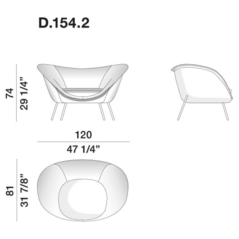 Дизайнерское кресло Gio Ponti D.154.2 Armchair в Санкт-петербурге