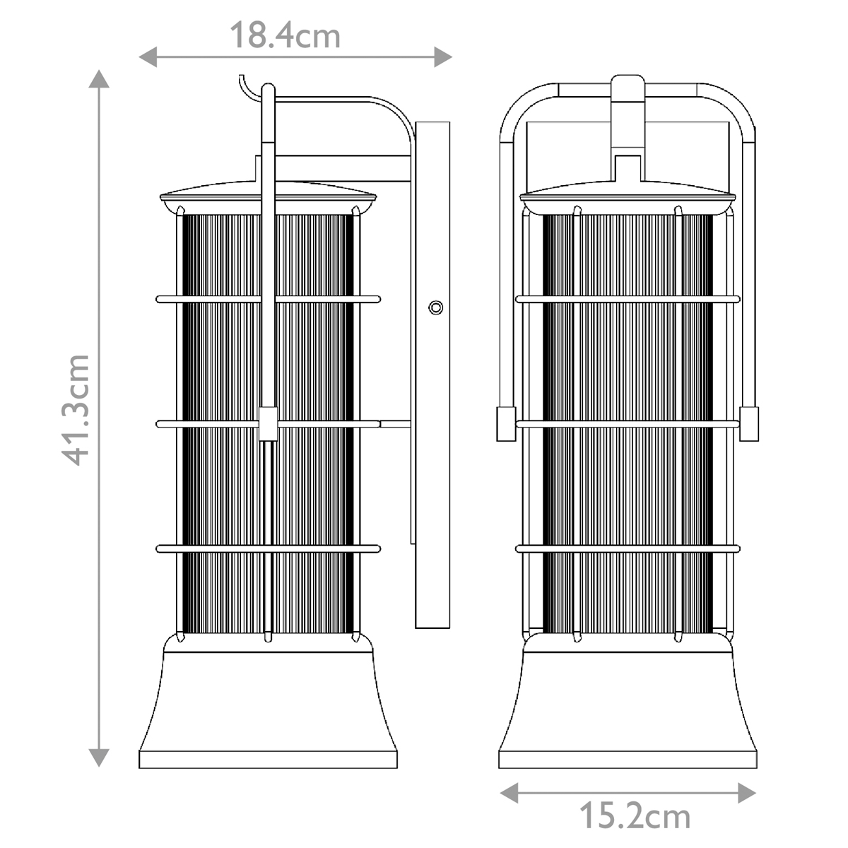 Настенный фонарь цилиндрической формы с рифленым стеклом в золотом каркасе на черном прямоугольном основании Eurofase в Санкт-петербурге