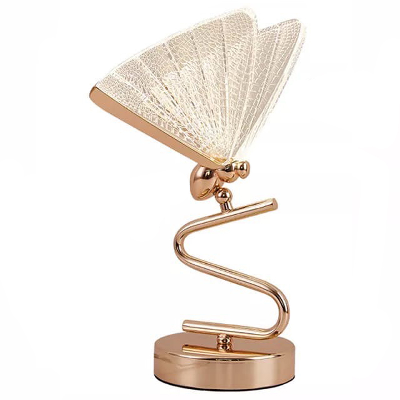 Ночник с Бабочкой Butterfly Table Lamp A Прозрачный Глянцевое золото в Санкт-петербурге | Loft Concept 