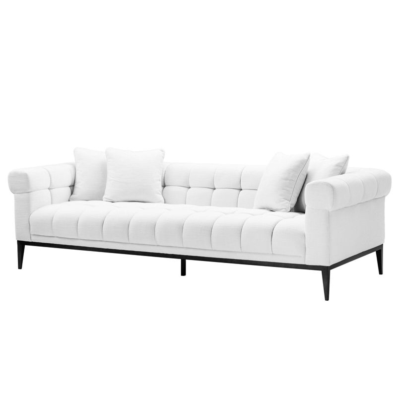 Диван Eichholtz Sofa Aurelio white Белый Черный в Санкт-петербурге | Loft Concept 