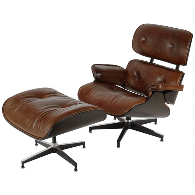 Кресло Eames Lounge Chair & Ottoman brown Коричневый в Санкт-петербурге | Loft Concept 