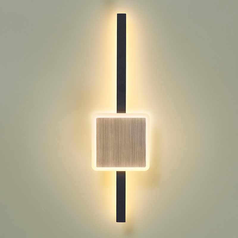 Бра Barrette Square Sconce 40 Черный Античная Бронза в Санкт-петербурге | Loft Concept 