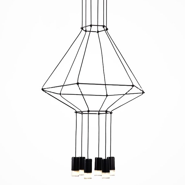 Vibia Wireflow Chandelier 0307 LED Suspension lam  Черный в Санкт-петербурге | Loft Concept 