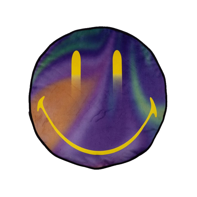 Подушка Gradient Cushion Smiley Желтый Черный Синий в Санкт-петербурге | Loft Concept 