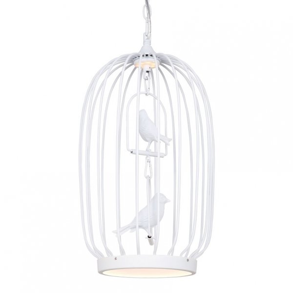 Люстра Birdcage Chandelier Two White Белый в Санкт-петербурге | Loft Concept 