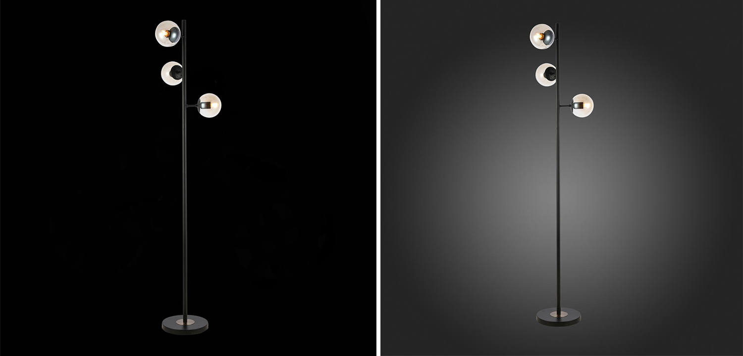Торшер Modo Floor Lamp Ambre Black - фото
