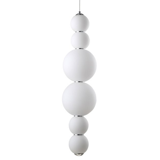 Люстра PEARLS Suspension Pendant Lamp C Белый Хром в Санкт-петербурге | Loft Concept 