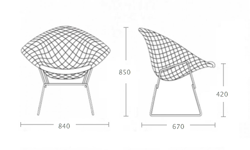 Кресло Bertoia Diamond Chair в Санкт-петербурге