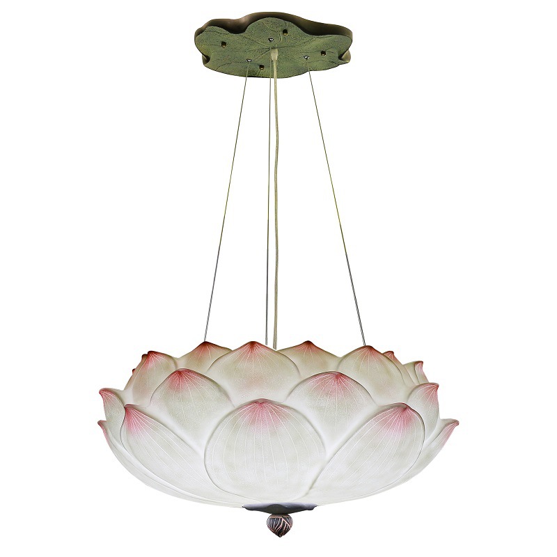 Люстра Pink Lotus Chandelier Белый Розовый пастельный в Санкт-петербурге | Loft Concept 