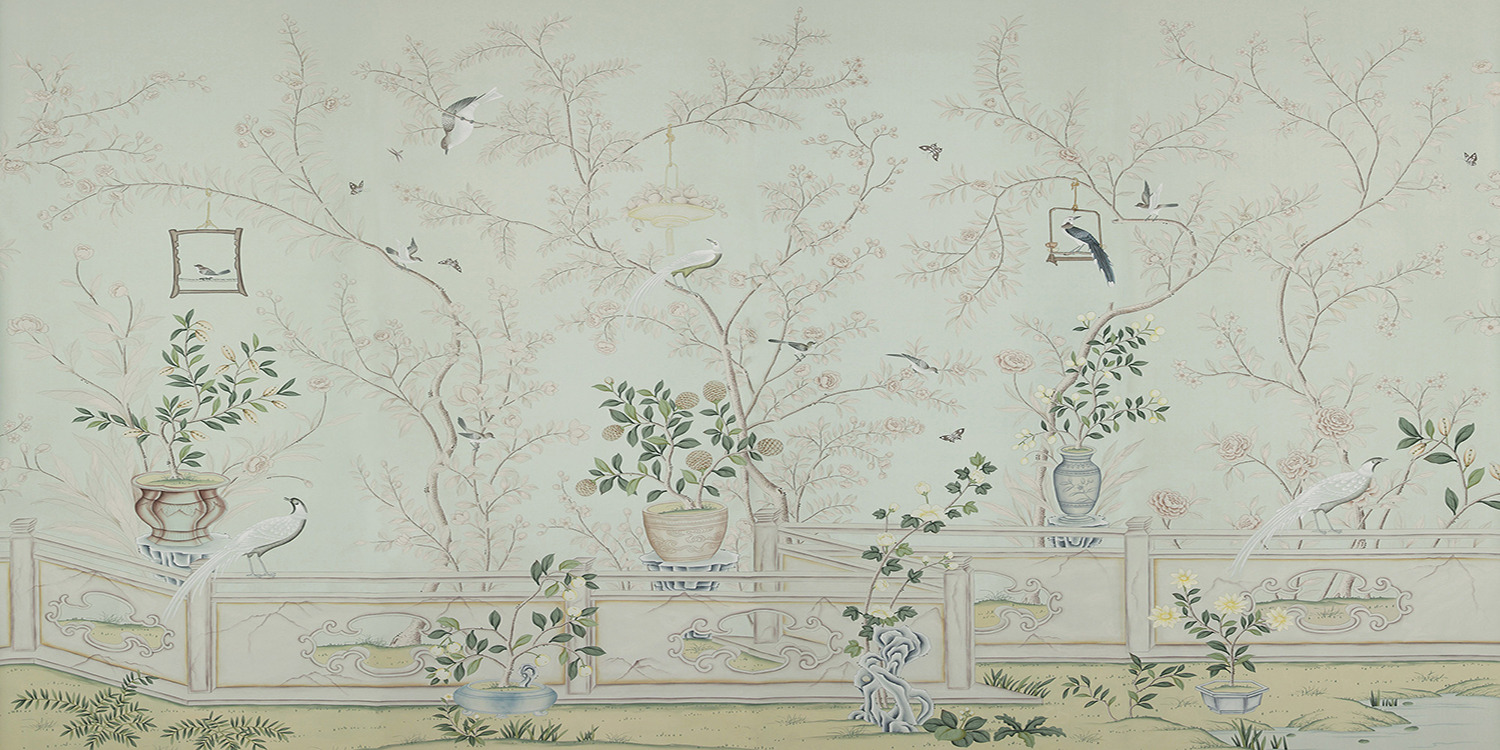 Обои ручная роспись Salon Vert Adam Grey - фото