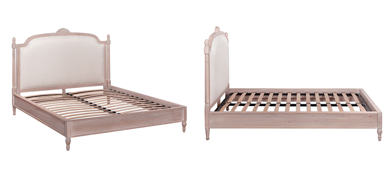 Кровать двуспальная с изголовьем Sarbona Wood - фото