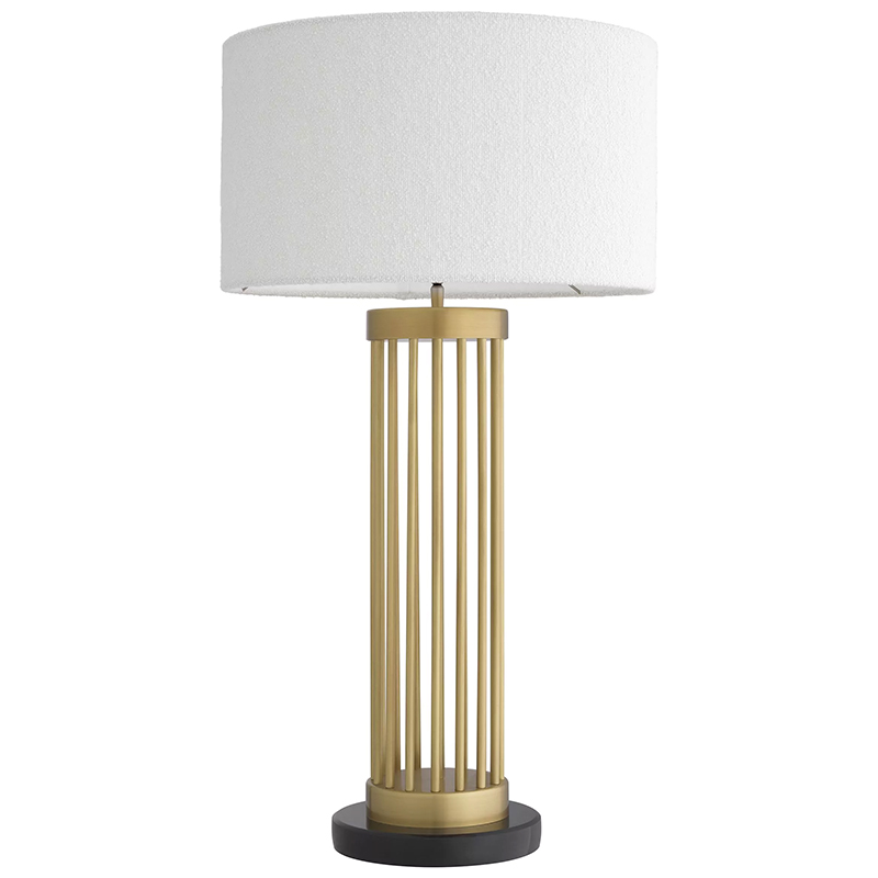 Настольная лампа Eichholtz Table Lamp Condo Brass Белый Латунь Черный в Санкт-петербурге | Loft Concept 