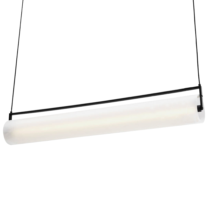 Дизайнерский линейный подвесной светильник CANVAS LINEAR HANGING LAMP Белый Черный в Санкт-петербурге | Loft Concept 