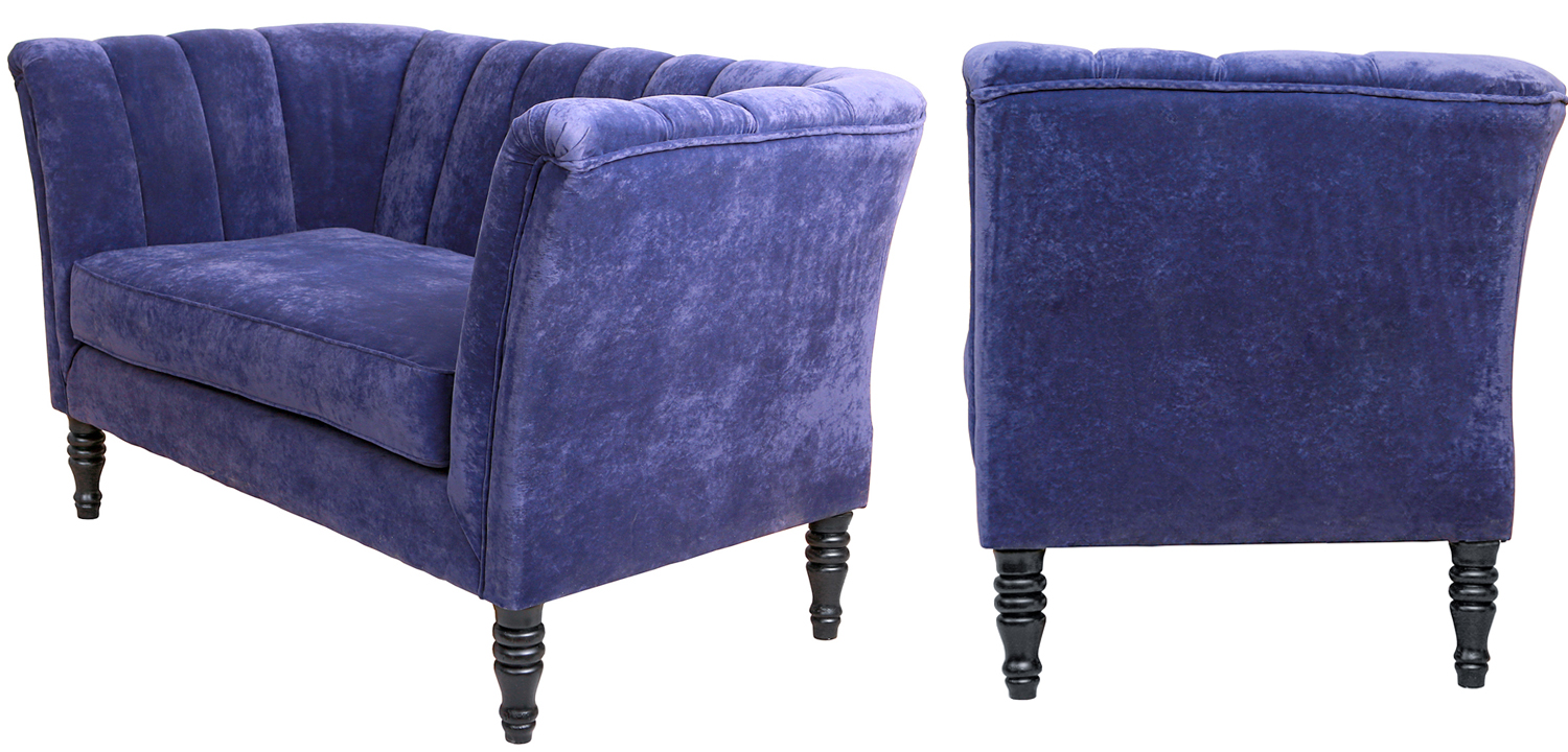 Диван Joffroi Sofa velour blue - фото