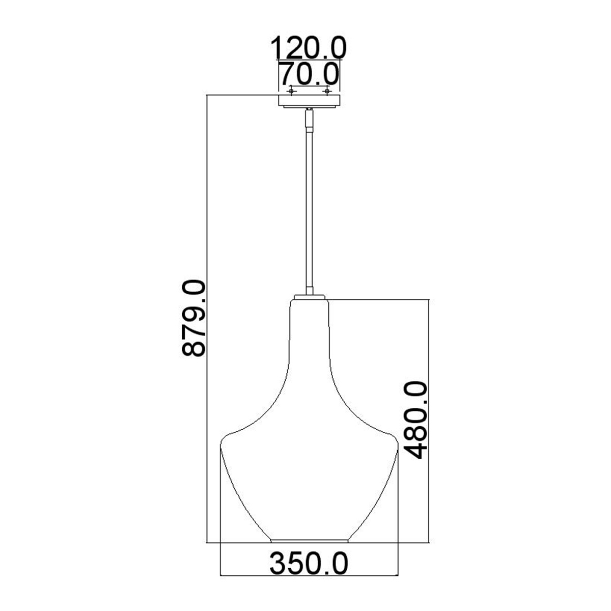 Подвесной светильник прозрачный стеклянный органической формы Kichler в Санкт-петербурге