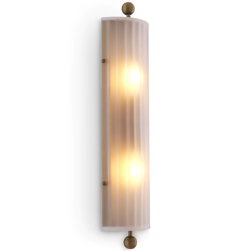 Бра Eichholtz Wall Lamp Juno Белое матовое стекло Латунь в Санкт-петербурге | Loft Concept 