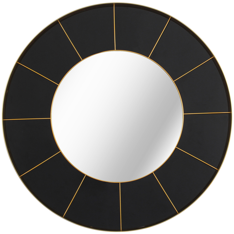 Зеркало Sectors Circle Mirror black  в Санкт-петербурге | Loft Concept 