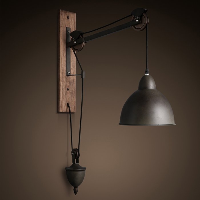 Настенный светильник Steampank Rust Iron Wall Lamp Черный в Санкт-петербурге | Loft Concept 