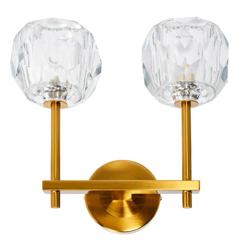 Бра RH Boule de Cristal Double Wall Lamp Gold матовое золото в Санкт-петербурге | Loft Concept 