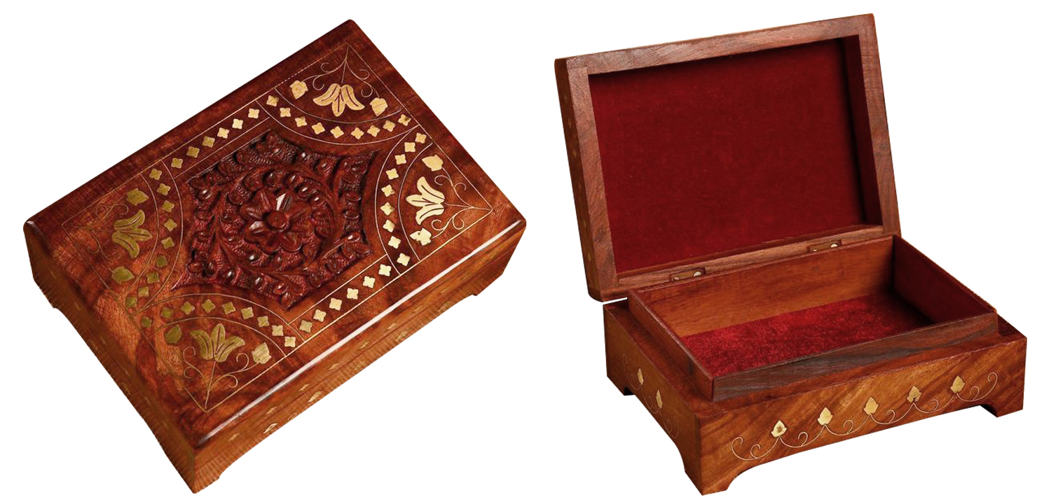 Шкатулка Fulari Indian Inlay Box - фото