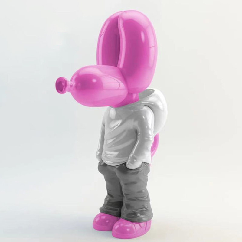 Статуэтка Pink Balloon Dog Розовый Белый Серый в Санкт-петербурге | Loft Concept 